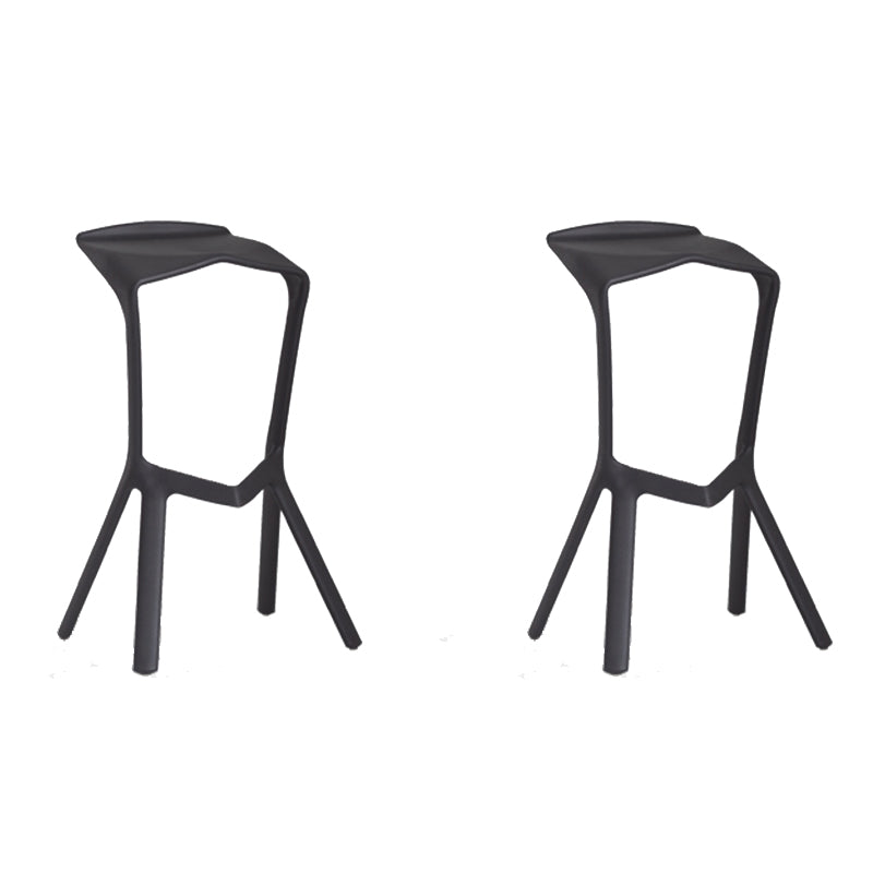 Modern Armless Bar Height Stool Plastic Bar Stool for Living Room