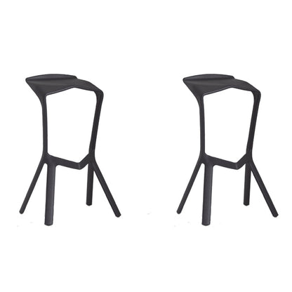 Modern Armless Bar Height Stool Plastic Bar Stool for Living Room