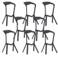 Modern Armless Bar Height Stool Plastic Bar Stool for Living Room
