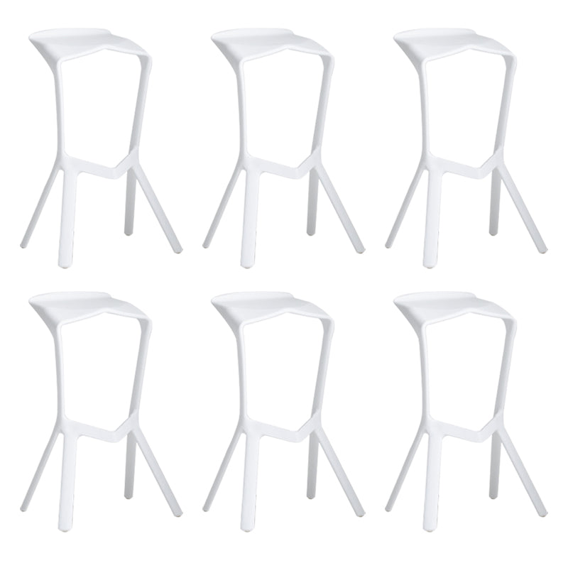 Modern Armless Bar Height Stool Plastic Bar Stool for Living Room