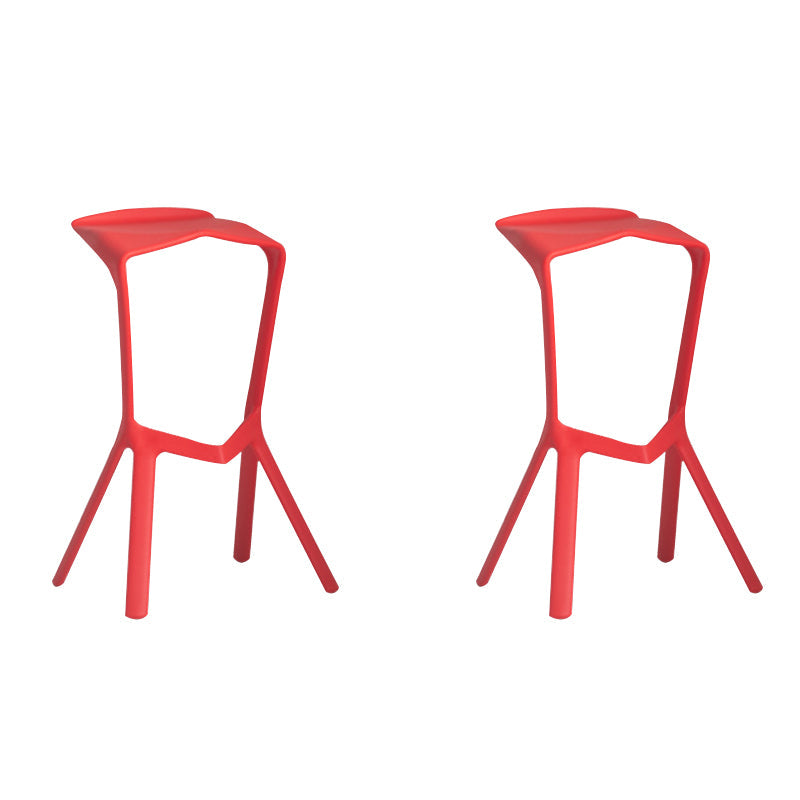 Modern Armless Bar Height Stool Plastic Bar Stool for Living Room