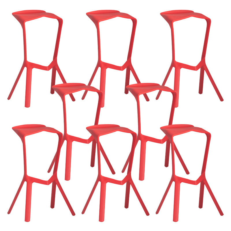 Modern Armless Bar Height Stool Plastic Bar Stool for Living Room