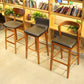 Contemporary Wood Stool Backrest Counter Stool Furniture for Restaurant