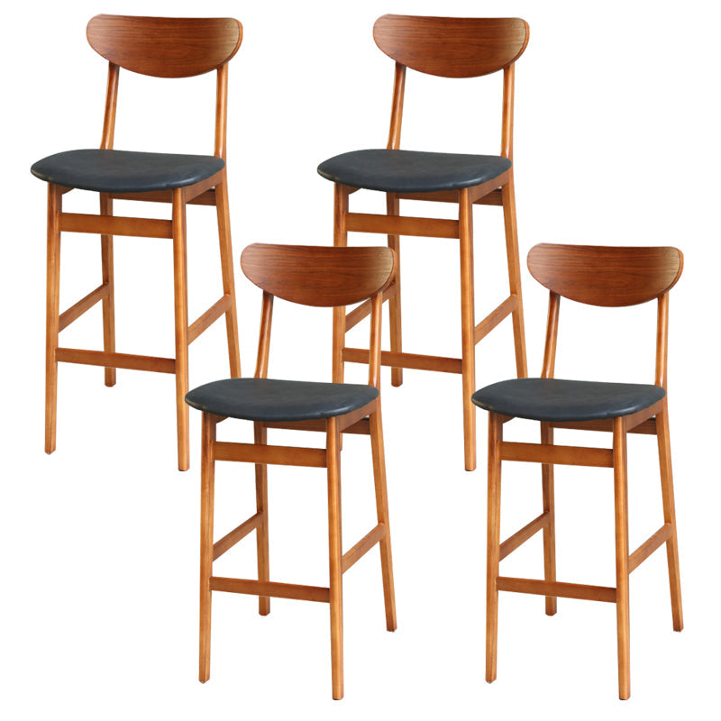 Contemporary Wood Stool Backrest Counter Stool Furniture for Restaurant