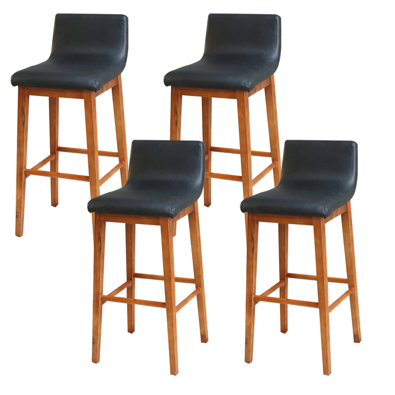 Contemporary Wood Stool Backrest Counter Stool Furniture for Restaurant