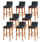 Contemporary Wood Stool Backrest Counter Stool Furniture for Restaurant