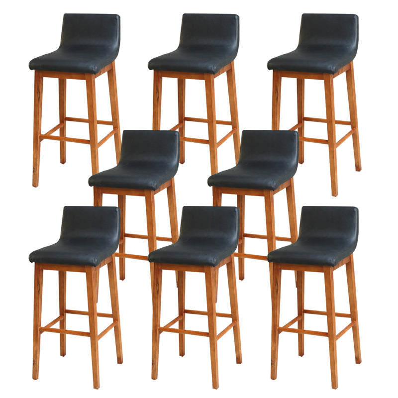 Contemporary Wood Stool Backrest Counter Stool Furniture for Restaurant