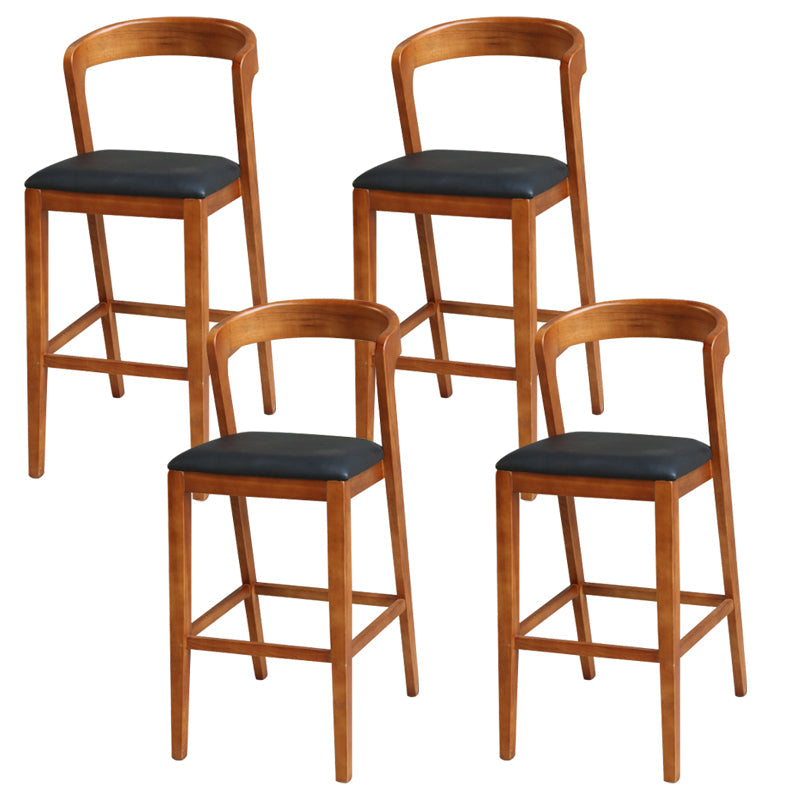 Contemporary Wood Stool Backrest Counter Stool Furniture for Restaurant
