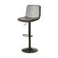 Scandinavian Adjustable Height Swivel Bar Stool Leather Upholstered Bar Stool Grey 1 Piece Clearhalo 'Bar Furniture' 'Bar Stools' 'bar_stools' 'furn' 'furn_bar_stools' 'Furniture' 'Kitchen & Dining Furniture' 6095718