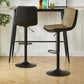 Scandinavian Adjustable Height Swivel Bar Stool Leather Upholstered Bar Stool Clearhalo 'Bar Furniture' 'Bar Stools' 'bar_stools' 'furn' 'furn_bar_stools' 'Furniture' 'Kitchen & Dining Furniture' 6095723