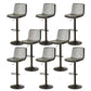 Scandinavian Adjustable Height Swivel Bar Stool Leather Upholstered Bar Stool Grey 8 Piece Set Clearhalo 'Bar Furniture' 'Bar Stools' 'bar_stools' 'furn' 'furn_bar_stools' 'Furniture' 'Kitchen & Dining Furniture' 6095725