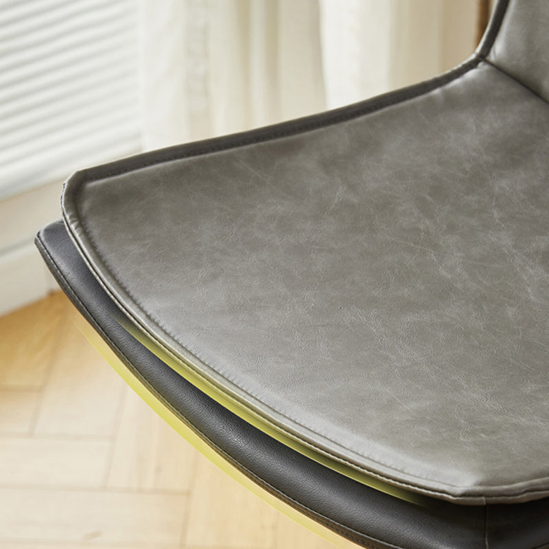 Scandinavian Adjustable Height Swivel Bar Stool Leather Upholstered Bar Stool Clearhalo 'Bar Furniture' 'Bar Stools' 'bar_stools' 'furn' 'furn_bar_stools' 'Furniture' 'Kitchen & Dining Furniture' 6095727