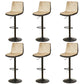 Scandinavian Adjustable Height Swivel Bar Stool Leather Upholstered Bar Stool Beige 6 Piece Set Clearhalo 'Bar Furniture' 'Bar Stools' 'bar_stools' 'furn' 'furn_bar_stools' 'Furniture' 'Kitchen & Dining Furniture' 6095733