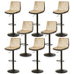 Scandinavian Adjustable Height Swivel Bar Stool Leather Upholstered Bar Stool Beige 8 Piece Set Clearhalo 'Bar Furniture' 'Bar Stools' 'bar_stools' 'furn' 'furn_bar_stools' 'Furniture' 'Kitchen & Dining Furniture' 6095734