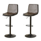 Scandinavian Adjustable Height Swivel Bar Stool Leather Upholstered Bar Stool Brown 2 Piece Set Clearhalo 'Bar Furniture' 'Bar Stools' 'bar_stools' 'furn' 'furn_bar_stools' 'Furniture' 'Kitchen & Dining Furniture' 6095736