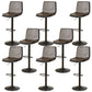 Scandinavian Adjustable Height Swivel Bar Stool Leather Upholstered Bar Stool Brown 8 Piece Set Clearhalo 'Bar Furniture' 'Bar Stools' 'bar_stools' 'furn' 'furn_bar_stools' 'Furniture' 'Kitchen & Dining Furniture' 6095739