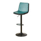 Scandinavian Adjustable Height Swivel Bar Stool Leather Upholstered Bar Stool Green 1 Piece Clearhalo 'Bar Furniture' 'Bar Stools' 'bar_stools' 'furn' 'furn_bar_stools' 'Furniture' 'Kitchen & Dining Furniture' 6095740