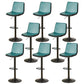 Scandinavian Adjustable Height Swivel Bar Stool Leather Upholstered Bar Stool Green 8 Piece Set Clearhalo 'Bar Furniture' 'Bar Stools' 'bar_stools' 'furn' 'furn_bar_stools' 'Furniture' 'Kitchen & Dining Furniture' 6095744