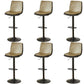 Scandinavian Adjustable Height Swivel Bar Stool Leather Upholstered Bar Stool Khaki 6 Piece Set Clearhalo 'Bar Furniture' 'Bar Stools' 'bar_stools' 'furn' 'furn_bar_stools' 'Furniture' 'Kitchen & Dining Furniture' 6095748