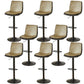 Scandinavian Adjustable Height Swivel Bar Stool Leather Upholstered Bar Stool Khaki 8 Piece Set Clearhalo 'Bar Furniture' 'Bar Stools' 'bar_stools' 'furn' 'furn_bar_stools' 'Furniture' 'Kitchen & Dining Furniture' 6095749