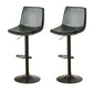 Scandinavian Adjustable Height Swivel Bar Stool Leather Upholstered Bar Stool Blackish Green 2 Piece Set Clearhalo 'Bar Furniture' 'Bar Stools' 'bar_stools' 'furn' 'furn_bar_stools' 'Furniture' 'Kitchen & Dining Furniture' 6095751