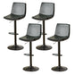 Scandinavian Adjustable Height Swivel Bar Stool Leather Upholstered Bar Stool Blackish Green 4 Piece Set Clearhalo 'Bar Furniture' 'Bar Stools' 'bar_stools' 'furn' 'furn_bar_stools' 'Furniture' 'Kitchen & Dining Furniture' 6095752