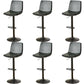Scandinavian Adjustable Height Swivel Bar Stool Leather Upholstered Bar Stool Blackish Green 6 Piece Set Clearhalo 'Bar Furniture' 'Bar Stools' 'bar_stools' 'furn' 'furn_bar_stools' 'Furniture' 'Kitchen & Dining Furniture' 6095753