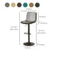 Scandinavian Adjustable Height Swivel Bar Stool Leather Upholstered Bar Stool Clearhalo 'Bar Furniture' 'Bar Stools' 'bar_stools' 'furn' 'furn_bar_stools' 'Furniture' 'Kitchen & Dining Furniture' 6095755