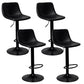 Leather Adjustable Height Stool Scandinavian Stool with Metal Base Black 4 Piece Set Clearhalo 'Bar Furniture' 'Bar Stools' 'bar_stools' 'furn' 'furn_bar_stools' 'Furniture' 'Kitchen & Dining Furniture' 6095760