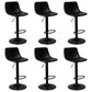 Leather Adjustable Height Stool Scandinavian Stool with Metal Base Black 6 Piece Set Clearhalo 'Bar Furniture' 'Bar Stools' 'bar_stools' 'furn' 'furn_bar_stools' 'Furniture' 'Kitchen & Dining Furniture' 6095763