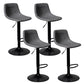 Leather Adjustable Height Stool Scandinavian Stool with Metal Base Grey 4 Piece Set Clearhalo 'Bar Furniture' 'Bar Stools' 'bar_stools' 'furn' 'furn_bar_stools' 'Furniture' 'Kitchen & Dining Furniture' 6095770
