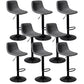 Leather Adjustable Height Stool Scandinavian Stool with Metal Base Grey 8 Piece Set Clearhalo 'Bar Furniture' 'Bar Stools' 'bar_stools' 'furn' 'furn_bar_stools' 'Furniture' 'Kitchen & Dining Furniture' 6095772