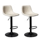 Leather Adjustable Height Stool Scandinavian Stool with Metal Base White 2 Piece Set Clearhalo 'Bar Furniture' 'Bar Stools' 'bar_stools' 'furn' 'furn_bar_stools' 'Furniture' 'Kitchen & Dining Furniture' 6095774
