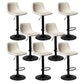 Leather Adjustable Height Stool Scandinavian Stool with Metal Base White 8 Piece Set Clearhalo 'Bar Furniture' 'Bar Stools' 'bar_stools' 'furn' 'furn_bar_stools' 'Furniture' 'Kitchen & Dining Furniture' 6095777