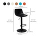 Leather Adjustable Height Stool Scandinavian Stool with Metal Base Clearhalo 'Bar Furniture' 'Bar Stools' 'bar_stools' 'furn' 'furn_bar_stools' 'Furniture' 'Kitchen & Dining Furniture' 6095793