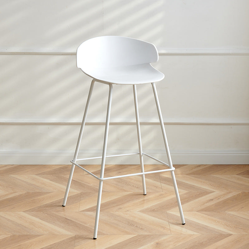 Nordic Style Metal Bar-stool Plastic Counter Bar Stool for Indoor Use Clearhalo 'Bar Furniture' 'Bar Stools' 'bar_stools' 'furn' 'furn_bar_stools' 'Furniture' 'Kitchen & Dining Furniture' 6095808