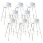Nordic Style Metal Bar-stool Plastic Counter Bar Stool for Indoor Use White 8 Piece Set Clearhalo 'Bar Furniture' 'Bar Stools' 'bar_stools' 'furn' 'furn_bar_stools' 'Furniture' 'Kitchen & Dining Furniture' 6095811