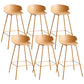 Nordic Style Metal Bar-stool Plastic Counter Bar Stool for Indoor Use Yellow 6 Piece Set Clearhalo 'Bar Furniture' 'Bar Stools' 'bar_stools' 'furn' 'furn_bar_stools' 'Furniture' 'Kitchen & Dining Furniture' 6095820