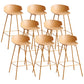 Nordic Style Metal Bar-stool Plastic Counter Bar Stool for Indoor Use Yellow 8 Piece Set Clearhalo 'Bar Furniture' 'Bar Stools' 'bar_stools' 'furn' 'furn_bar_stools' 'Furniture' 'Kitchen & Dining Furniture' 6095821