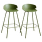 Nordic Style Metal Bar-stool Plastic Counter Bar Stool for Indoor Use Green 2 Piece Set Clearhalo 'Bar Furniture' 'Bar Stools' 'bar_stools' 'furn' 'furn_bar_stools' 'Furniture' 'Kitchen & Dining Furniture' 6095826