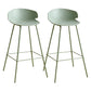 Nordic Style Metal Bar-stool Plastic Counter Bar Stool for Indoor Use Gray-Green 2 Piece Set Clearhalo 'Bar Furniture' 'Bar Stools' 'bar_stools' 'furn' 'furn_bar_stools' 'Furniture' 'Kitchen & Dining Furniture' 6095830