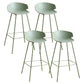 Nordic Style Metal Bar-stool Plastic Counter Bar Stool for Indoor Use Gray-Green 4 Piece Set Clearhalo 'Bar Furniture' 'Bar Stools' 'bar_stools' 'furn' 'furn_bar_stools' 'Furniture' 'Kitchen & Dining Furniture' 6095831