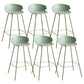 Nordic Style Metal Bar-stool Plastic Counter Bar Stool for Indoor Use Gray-Green 6 Piece Set Clearhalo 'Bar Furniture' 'Bar Stools' 'bar_stools' 'furn' 'furn_bar_stools' 'Furniture' 'Kitchen & Dining Furniture' 6095832