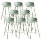 Nordic Style Metal Bar-stool Plastic Counter Bar Stool for Indoor Use Gray-Green 8 Piece Set Clearhalo 'Bar Furniture' 'Bar Stools' 'bar_stools' 'furn' 'furn_bar_stools' 'Furniture' 'Kitchen & Dining Furniture' 6095833