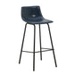 Indoor Modern Leather Bar Stool Bucket Footrest Low Back Counter & Bar Stool