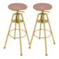 Metal Adjustable Height Bar Stool Velvet Upholstered Bar Stool for Restaurant