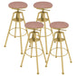 Metal Adjustable Height Bar Stool Velvet Upholstered Bar Stool for Restaurant