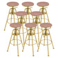 Metal Adjustable Height Bar Stool Velvet Upholstered Bar Stool for Restaurant