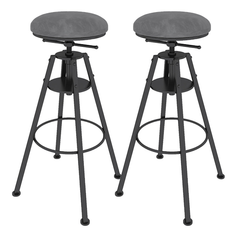 Metal Adjustable Height Bar Stool Velvet Upholstered Bar Stool for Restaurant