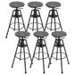 Metal Adjustable Height Bar Stool Velvet Upholstered Bar Stool for Restaurant